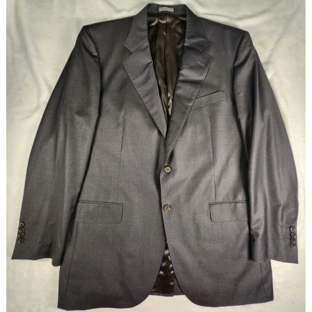 Daniel‎ Cremieux Blazer Men's 44 Loro Piana 160s Black Pinstripe Summer Wish